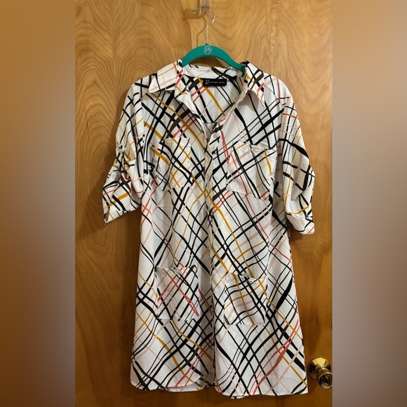 New York and Company Tshirt Dress Midi Medium NWT - Picture 1 of 11